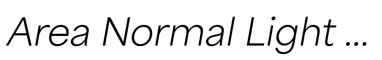 Area Normal Light Italic